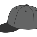 黒色の野球帽／ベースボールキャップのイラスト