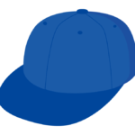 青色の野球帽／ベースボールキャップのイラスト