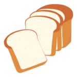 食パン／スライス／カットのイラスト