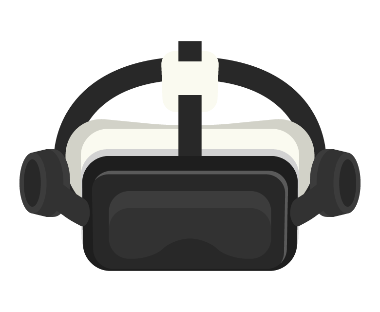 VRヘッドマウントディスプレイのイラスト