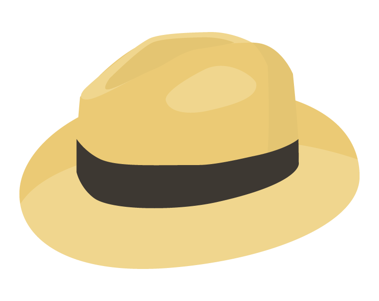 パナマ帽のイラスト