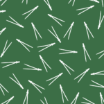 緑色背景の松葉散らし／和風素材のテクスチャーのイラスト