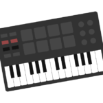MIDIキーボード（ミニ鍵盤）のイラスト