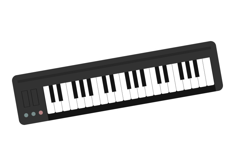 MIDIキーボードのイラスト