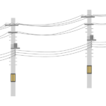 電柱と電線のイラスト