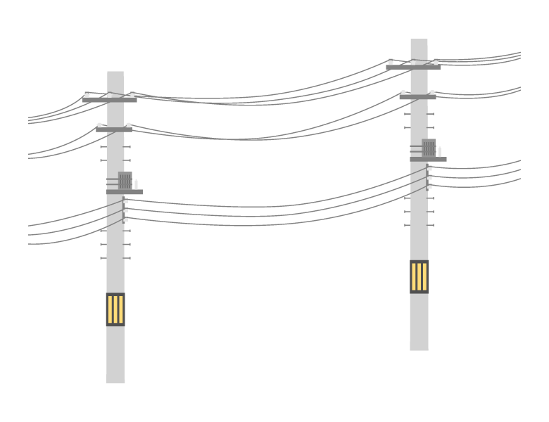 電柱と電線のイラスト