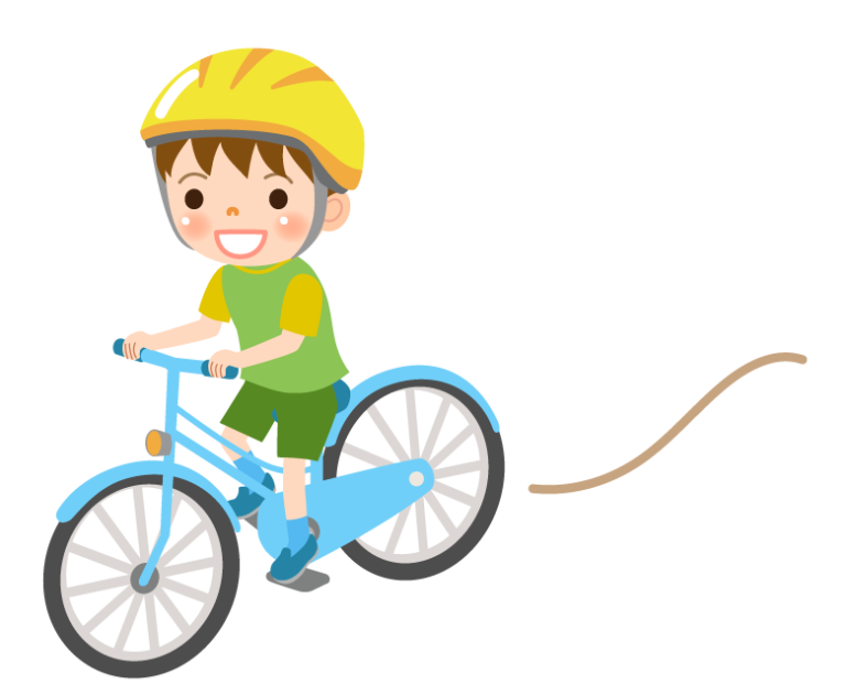 ヘルメットをかぶって自転車に乗る男の子のイラスト 無料のフリー素材 イラストエイト