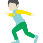 走ったり遊んでいる男の子のイラスト