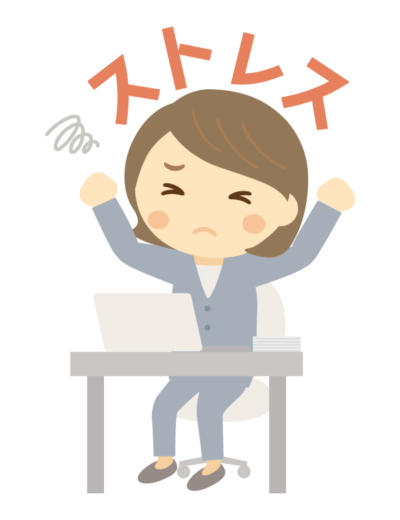ストレス／イライラ／女性会社員のイラスト | 無料のフリー素材 イラストエイト