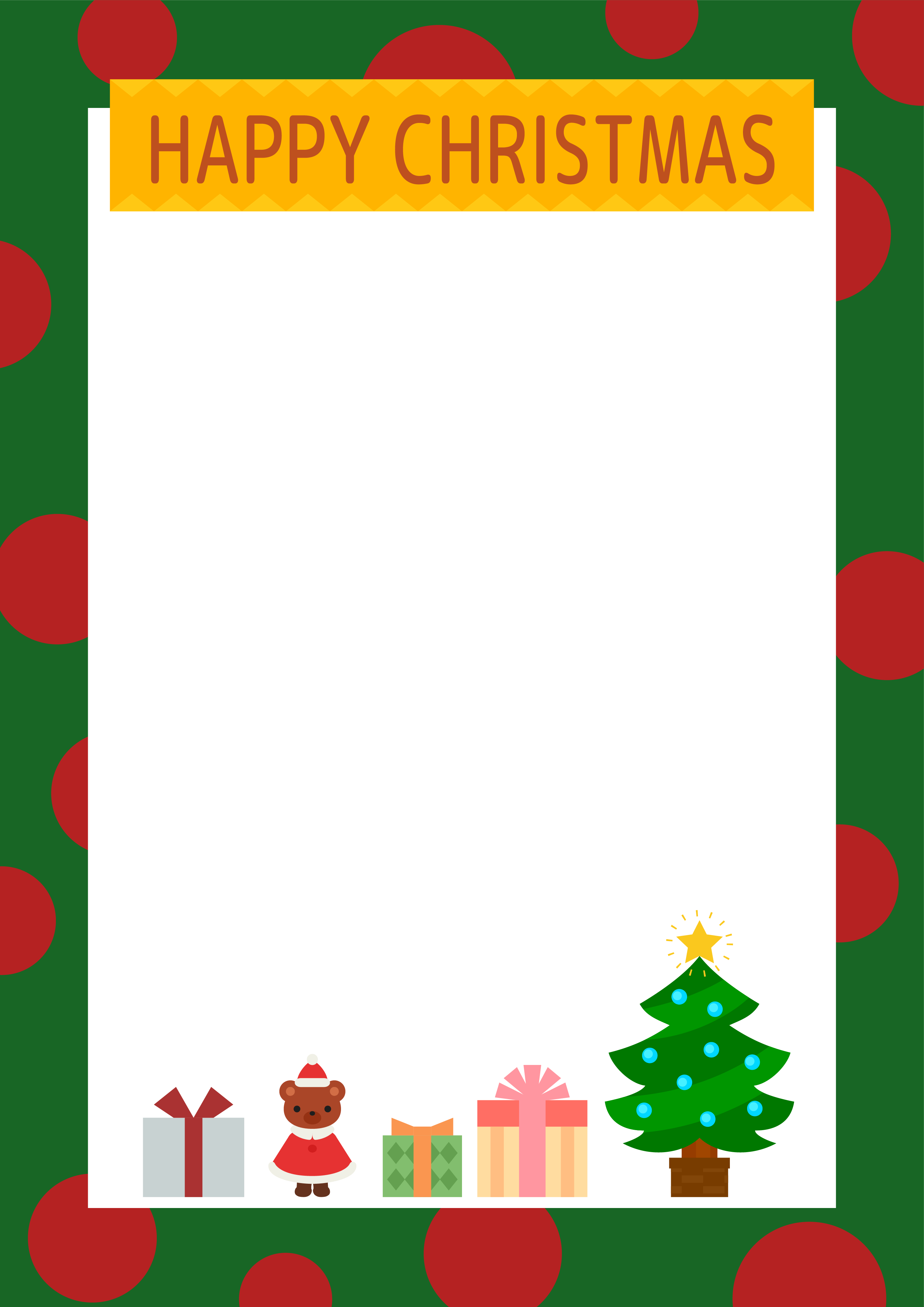 クリスマスチラシ／パンフレットの背景素材イラスト