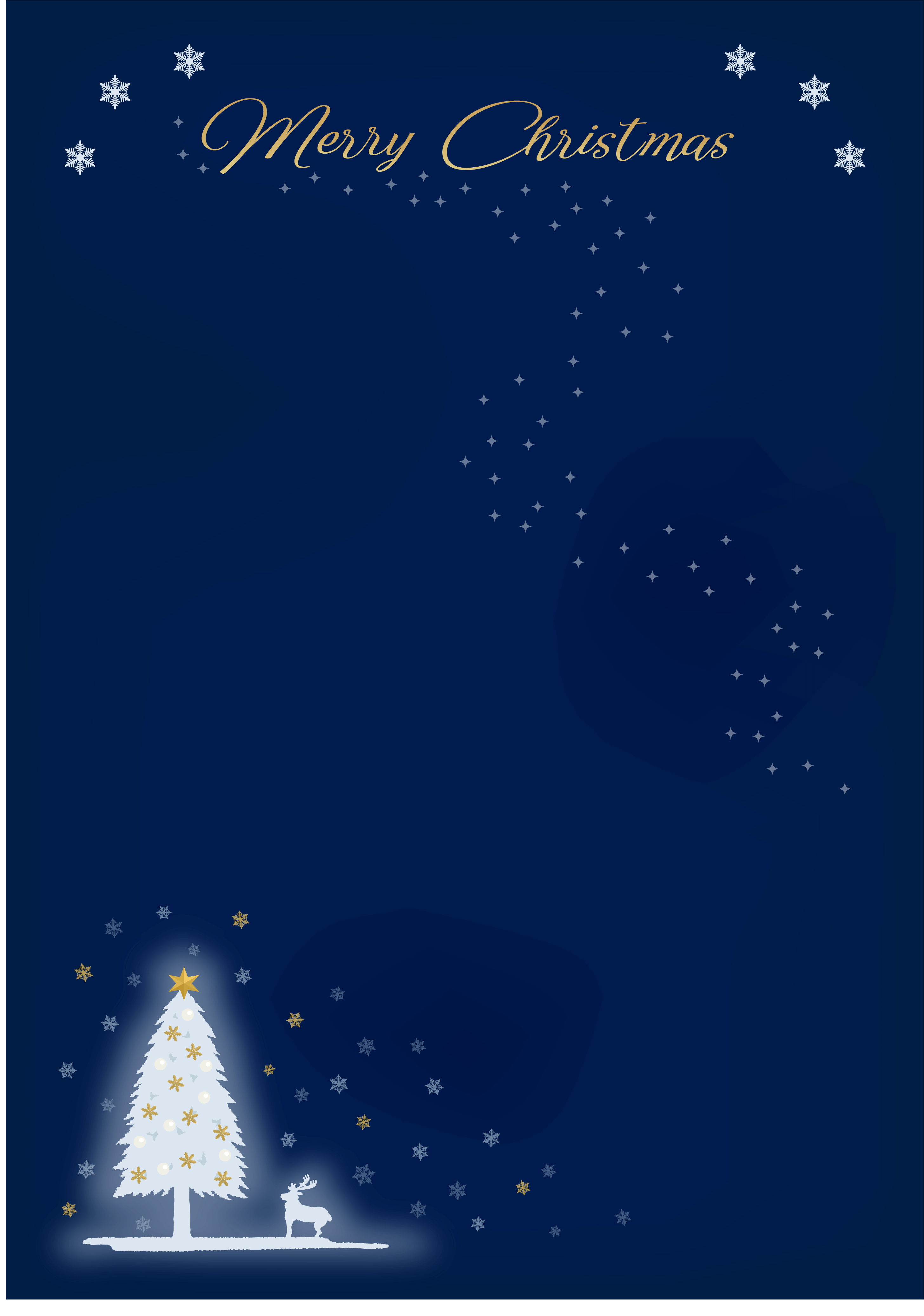 冬の夜をイメージしたクリスマスチラシの背景素材イラスト