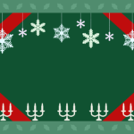 A4横のクリスマスチラシの背景素材イラスト