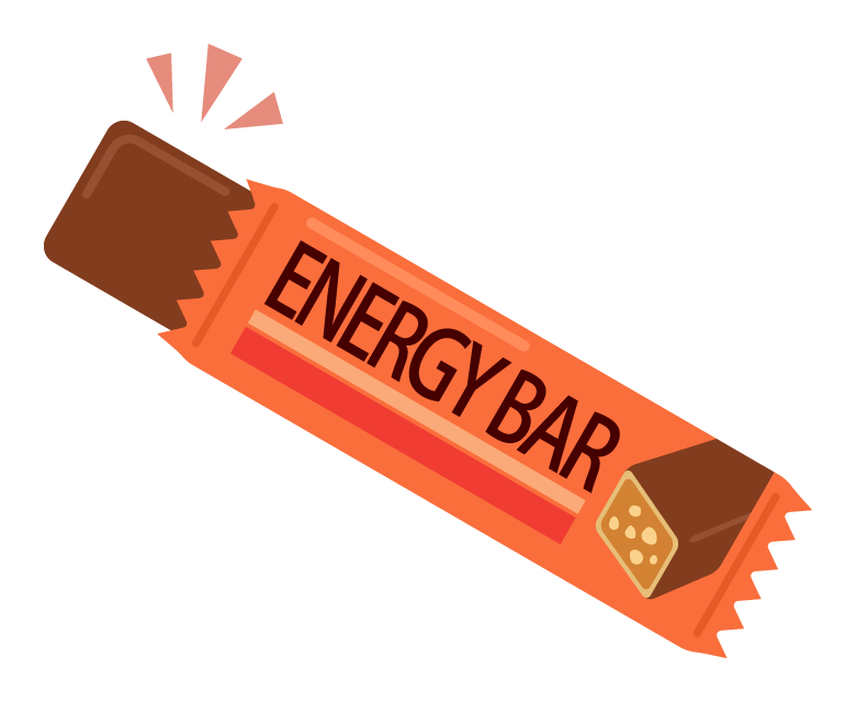 チョコレート味のエネルギーバーのイラスト