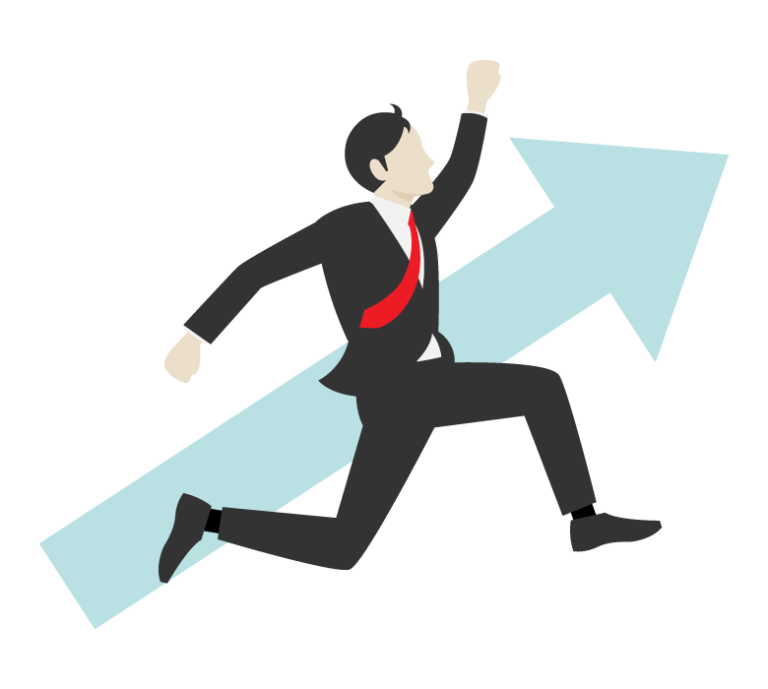 上昇／ステップアップ／男性会社員のイラスト | 無料のフリー …