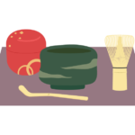 茶道の道具のイラスト