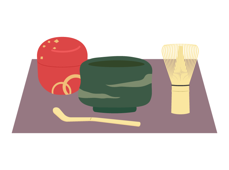 茶道の道具のイラスト