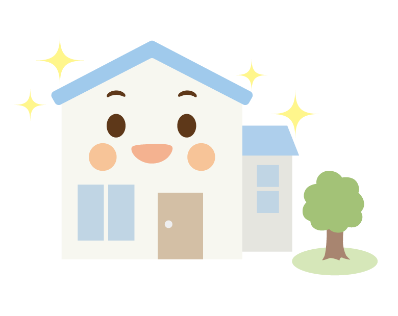 新築／リフォーム／リノベーションのお家のキャラクターのイラスト