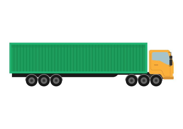 大型貨物トラック／トレーラーのイラスト