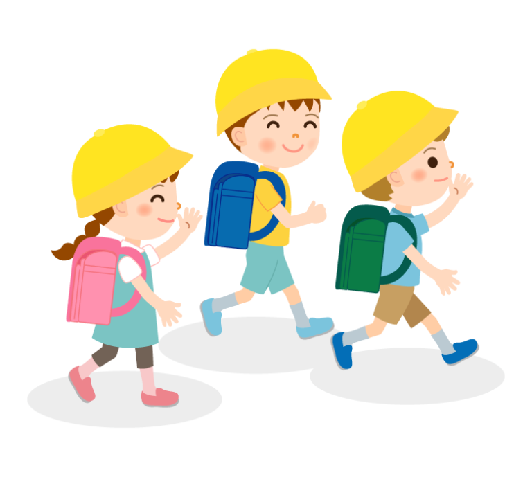 登下校する子どもたちのイラスト | 無料のフリー素材 イラストエイト