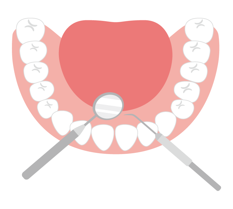 歯の検診や治療のイラスト
