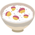 サツマイモご飯のイラスト