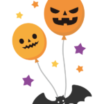 かぼちゃのお化けのバルーンのハロウィンイラスト