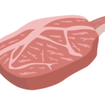 骨付き牛肉のイラスト