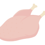 骨付きの鶏肉のイラスト