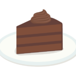 チョコレートケーキのイラスト