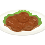 甘酢あんかけ肉団子のイラスト