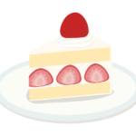 いちごのショートケーキのイラスト