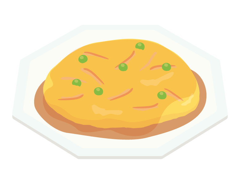 天津飯／中華料理のイラスト