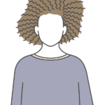 ボンバーヘアの男性のイラスト