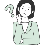 悩む女性会社員のイラスト