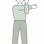 体操やストレッチを行っている男性のイラスト
