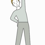 体操や軽い運動を行っている男性のイラスト