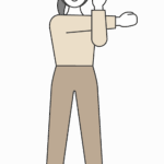 体操やストレッチを行っている女性のイラスト