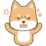 怒っている柴犬のイラスト