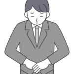 お詫びや謝罪をする会社員のイラスト
