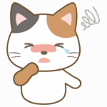 風邪の症状の三毛猫のイラスト