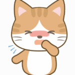 咳をしている猫のイラスト