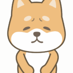 落ち込んでいる柴犬のイラスト