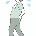 ダイエットを頑張っている男性のイラスト
