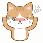 目眩や立ち眩みの猫のイラスト