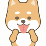楽しそうな柴犬のイラスト