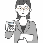 女性の税理士や経理担当のイラスト