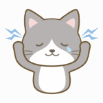 頭痛のかわいい猫のイラスト