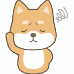 困っている柴犬のイラスト