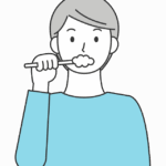 歯磨きをする男性のイラスト