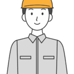 工事現場の作業員（男性）のイラスト